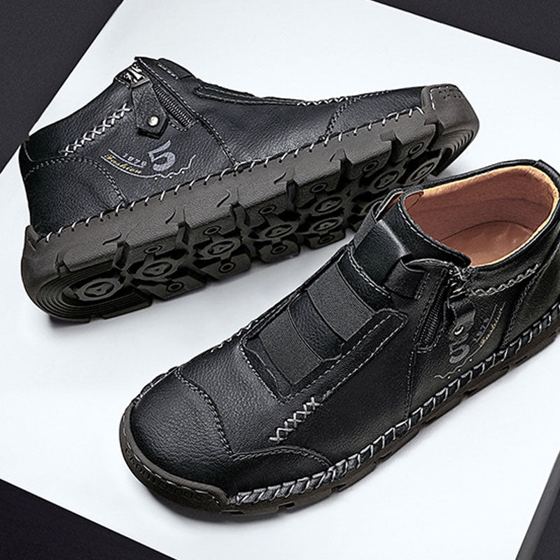 Chaussures Décontractées À La Mode En Cuir Véritable Pour Hommes