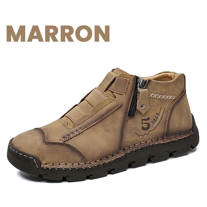 Chaussures Décontractées À La Mode En Cuir Véritable Pour Hommes