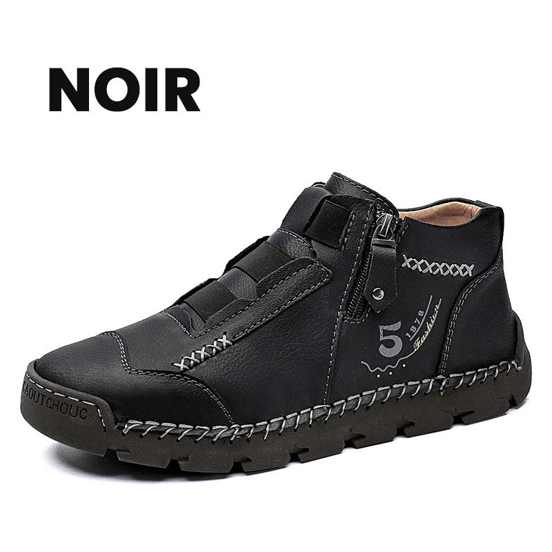 Chaussures Décontractées À La Mode En Cuir Véritable Pour Hommes