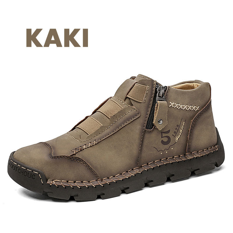 Chaussures Décontractées À La Mode En Cuir Véritable Pour Hommes