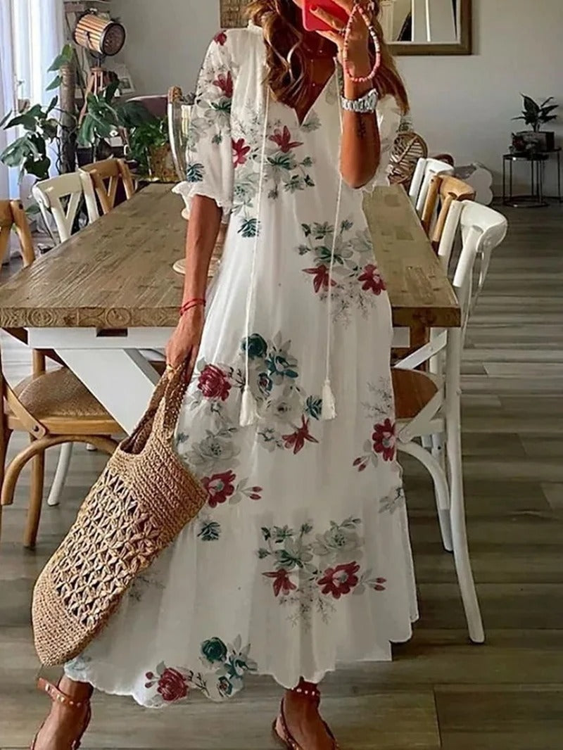 Rebecca | Luftiges Maxikleid Im Bohème-Stil