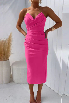 Damen Elegantes Sexy Kleid | Ärmellos