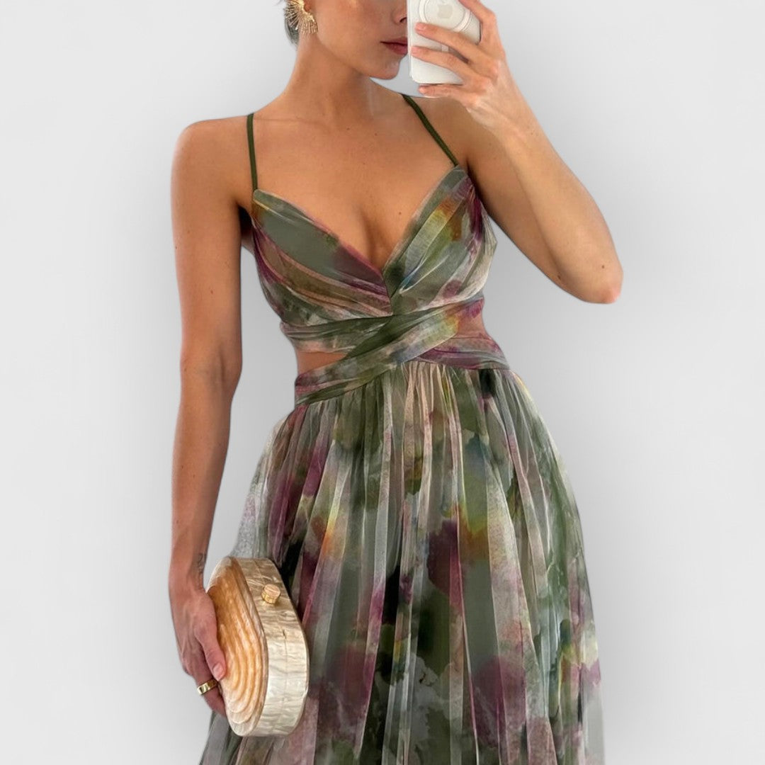 Malea | Fließendes Maxikleid Mit Blumenmuster