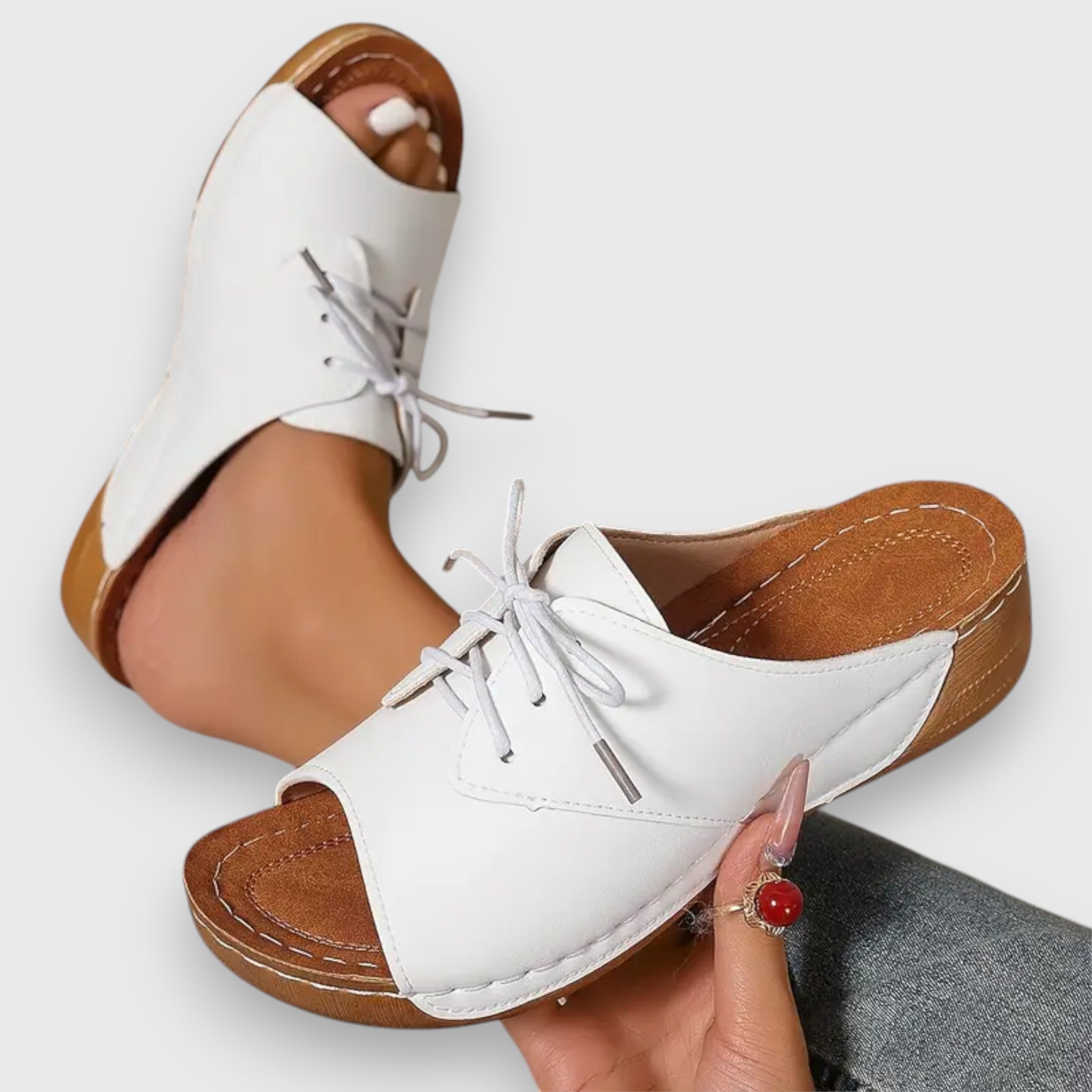 Soreya | Vintage Sandalen Mit Riemchen