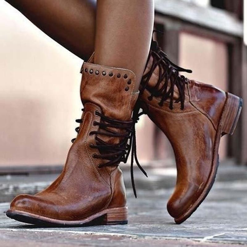 Damen Elegante Komfort Stiefel | Leder
