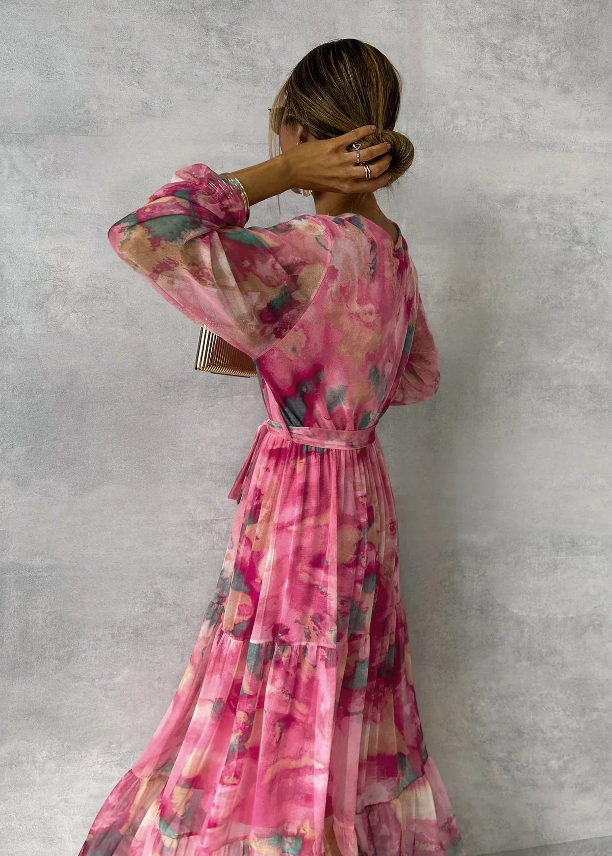 Genevieve | Elegantes Wickelkleid Mit Blumenmuster