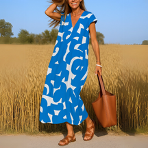 Valérie | Fließendes Damenkleid mit V-Ausschnitt