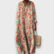 Damen Midikleid Mit Floralem Vintage-Muster | Boho
