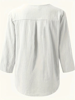 Women’s Lässige Elegante Bluse | Baumwoll-Leinen