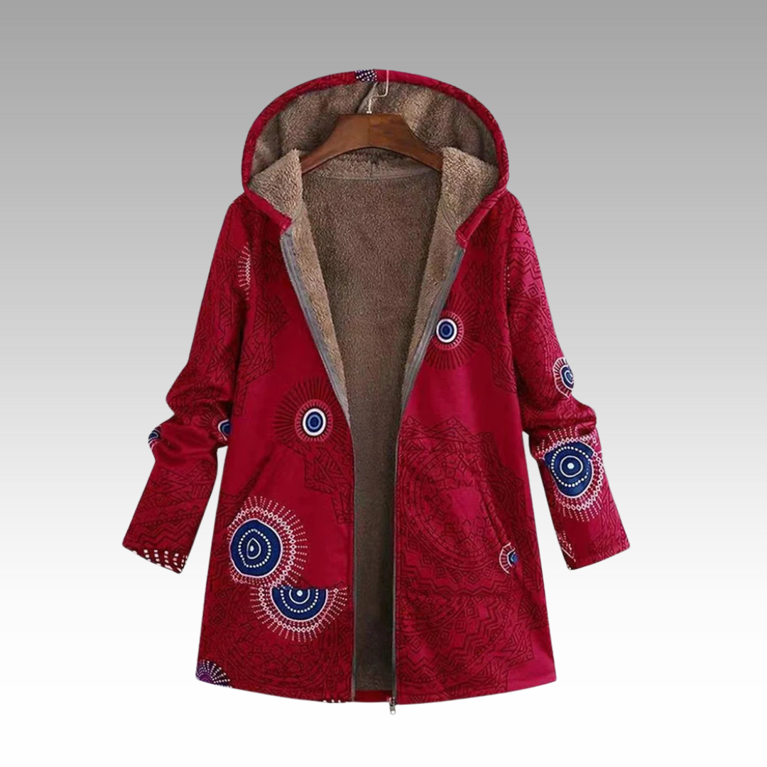 Damen Boho Winterjacke | Warm Gefüttert