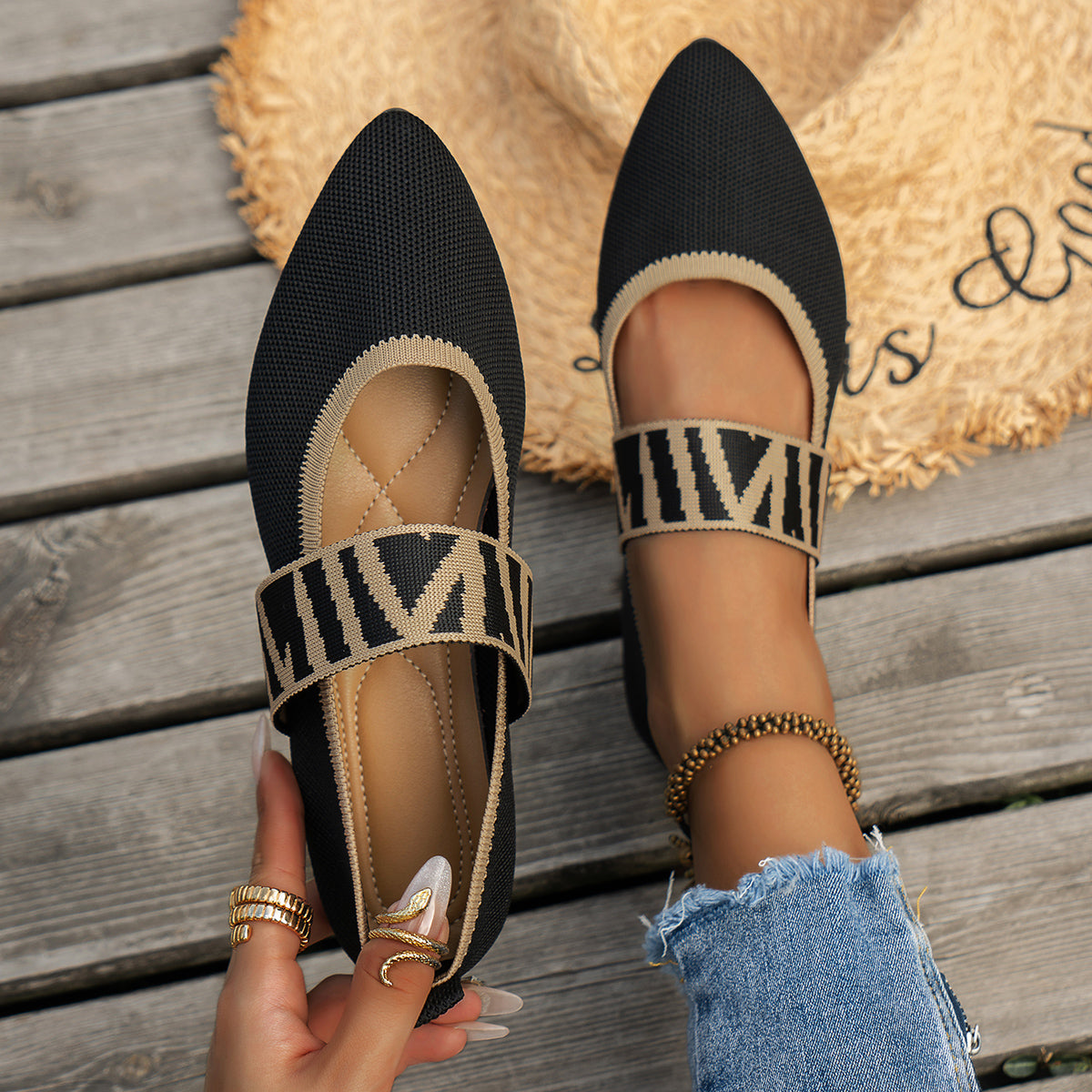 Clarise | Handgefertigte Ballerinas Aus Strick