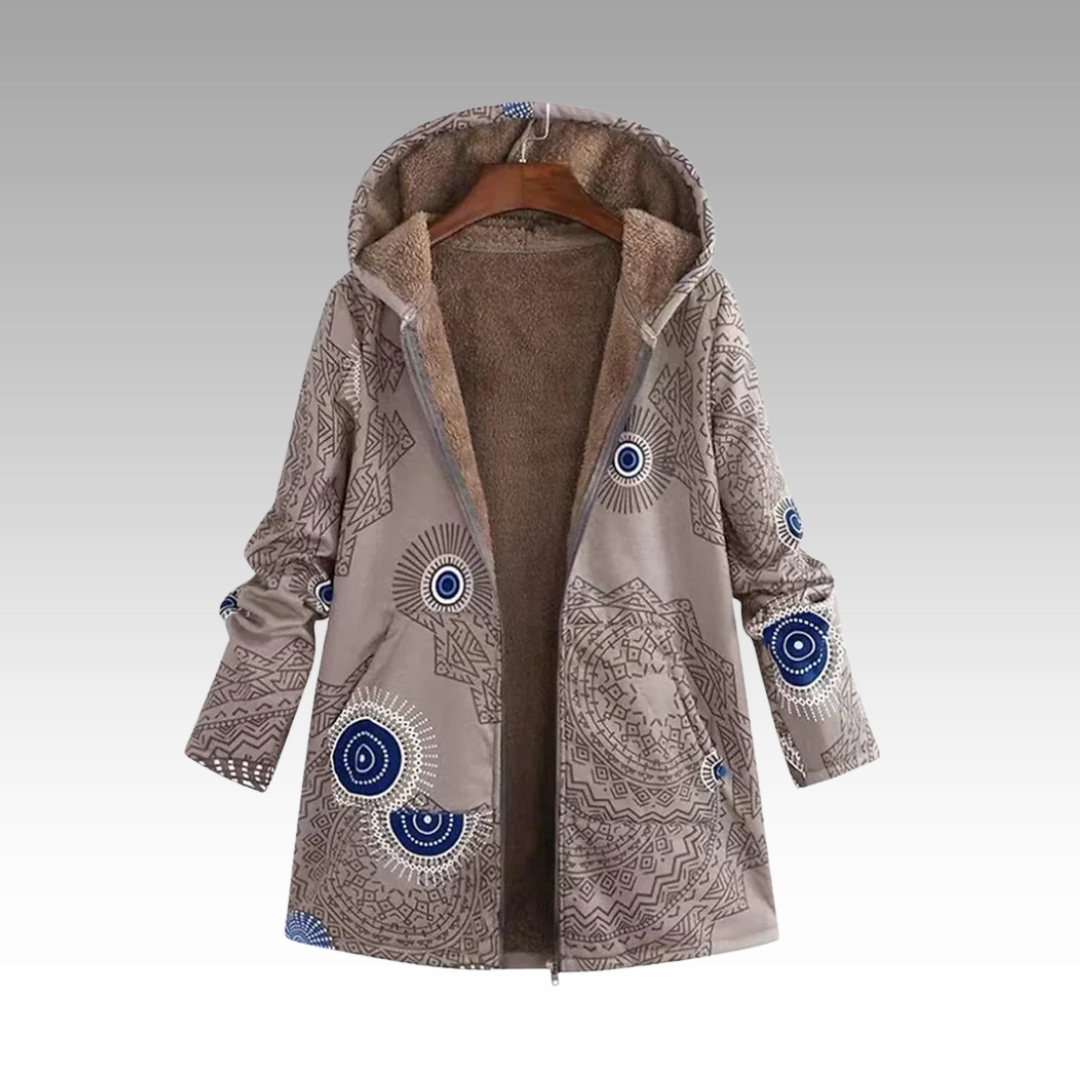 Damen Boho Winterjacke | Warm Gefüttert