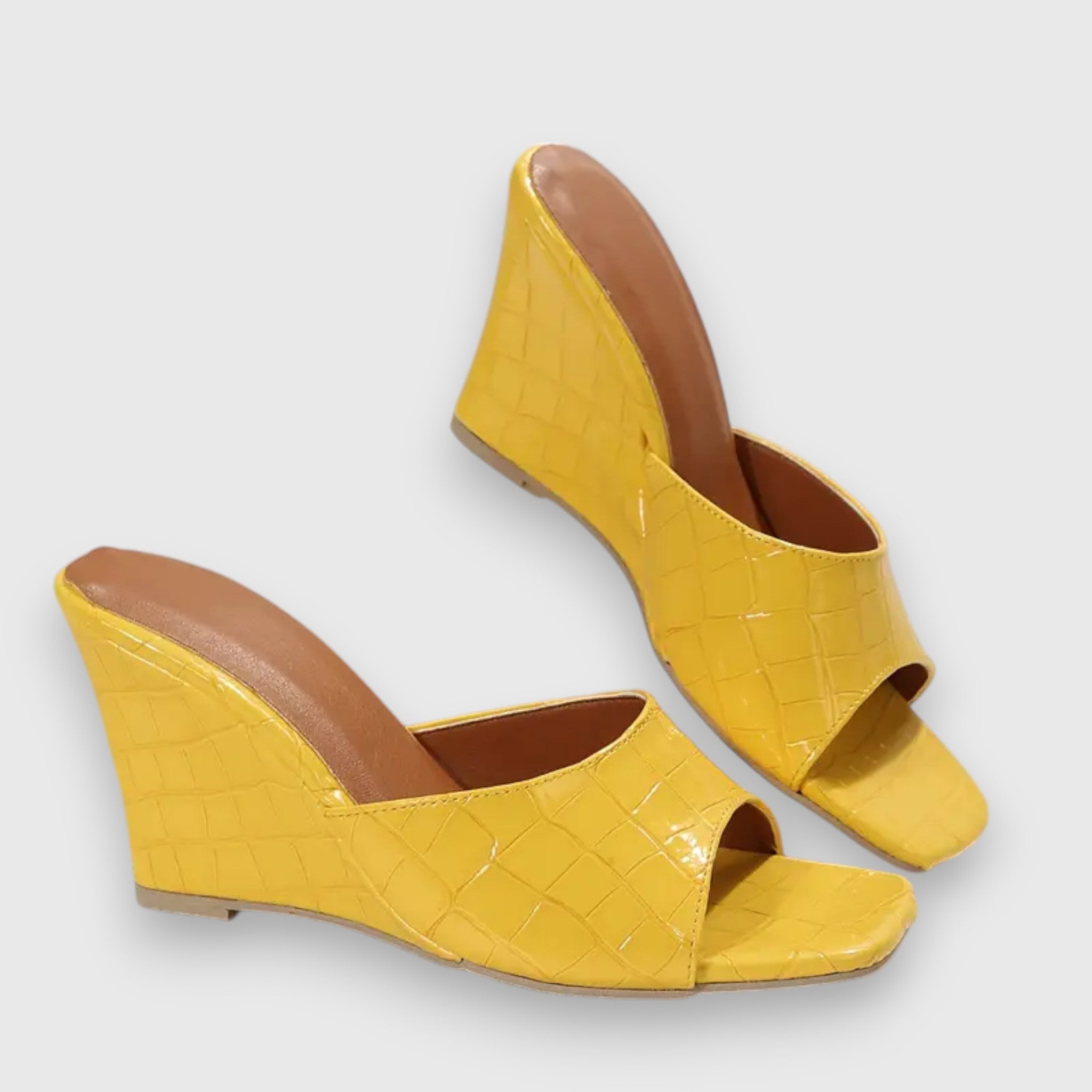 Thalina | Keilabsatz-Sandalen Mit Quadratischer Zehenpartie