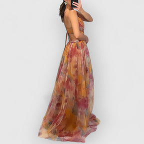 Malea | Fließendes Maxikleid Mit Blumenmuster
