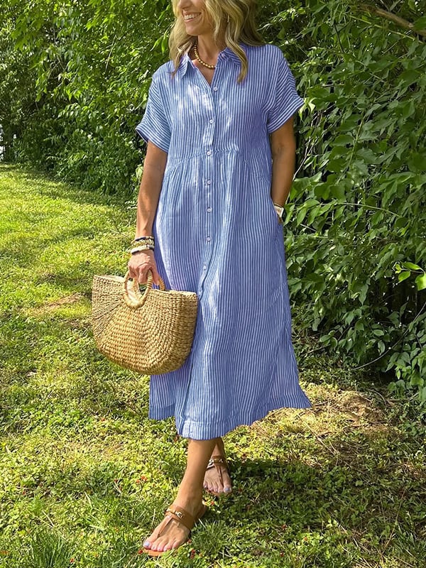 Damen Elegantes Sommer Kleid | Midi