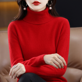 Damen Eleganter Kaschmir Rollkragenpullover | Warm