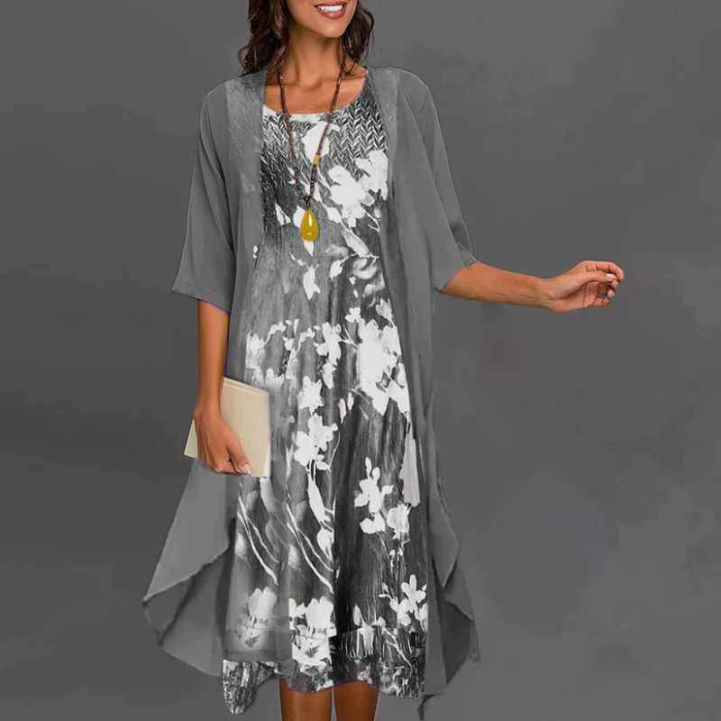 Fiorella | Elegantes Blumenkleid mit Blazer