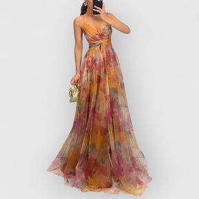 Malea | Fließendes Maxikleid Mit Blumenmuster