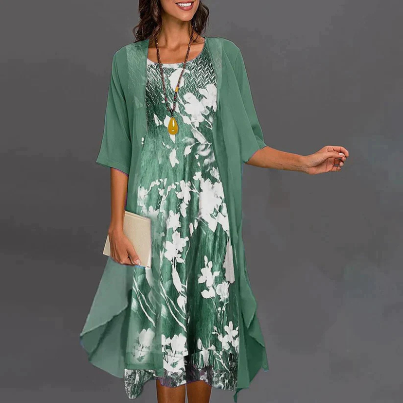 Fiorella | Elegantes Blumenkleid mit Blazer