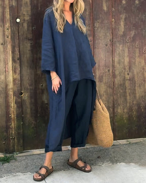 Frauen Elegantes Zweiteiliges Sommer Set | Leicht & Vielseitig