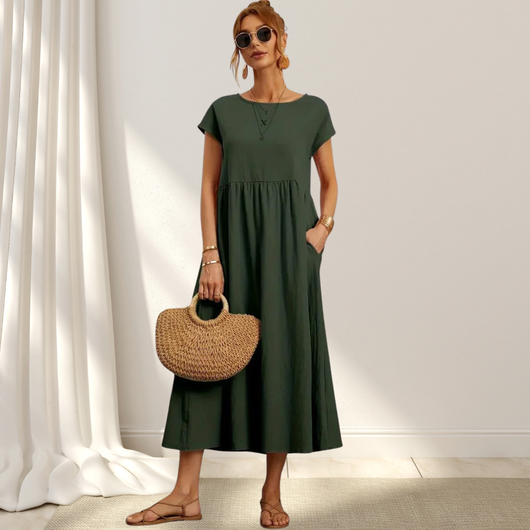 Zara | Luftiges Midikleid Aus Baumwollmix