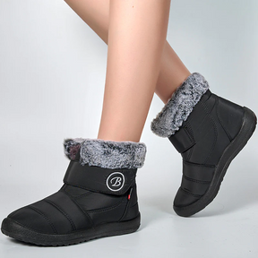 Damen Schneestiefel – Winterschuhe mit Fellfutter – Warme Schlupfstiefel für Frauen – Wasserdichte Stiefeletten – Bequeme Outdoor Rutschfeste Schuhe