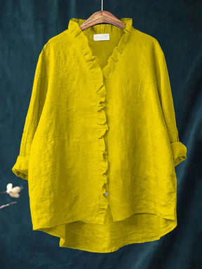 Women’s Lässiges Elegantes Hemd | Baumwoll-Leinen