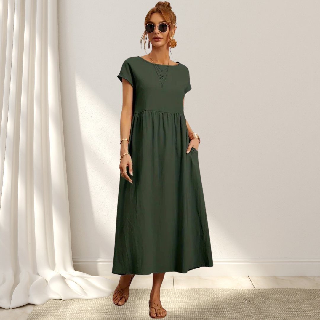 Zara | Luftiges Midikleid Aus Baumwollmix