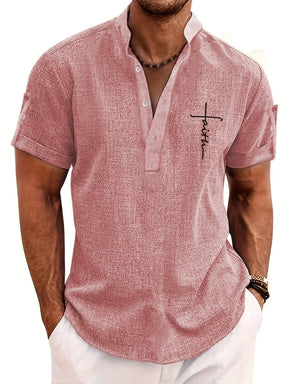 Men’s Kurzarm Stehkragenhemd | Elegant & Leicht