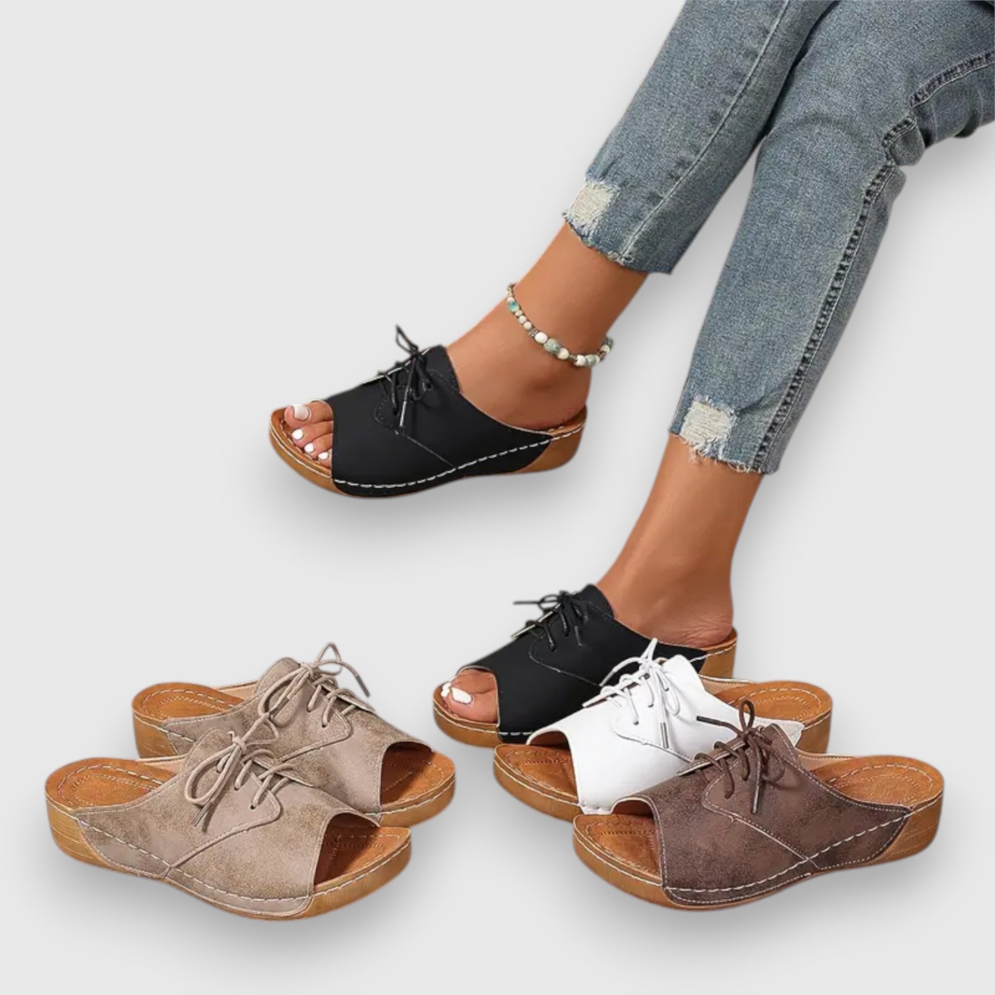 Soreya | Vintage Sandalen Mit Riemchen