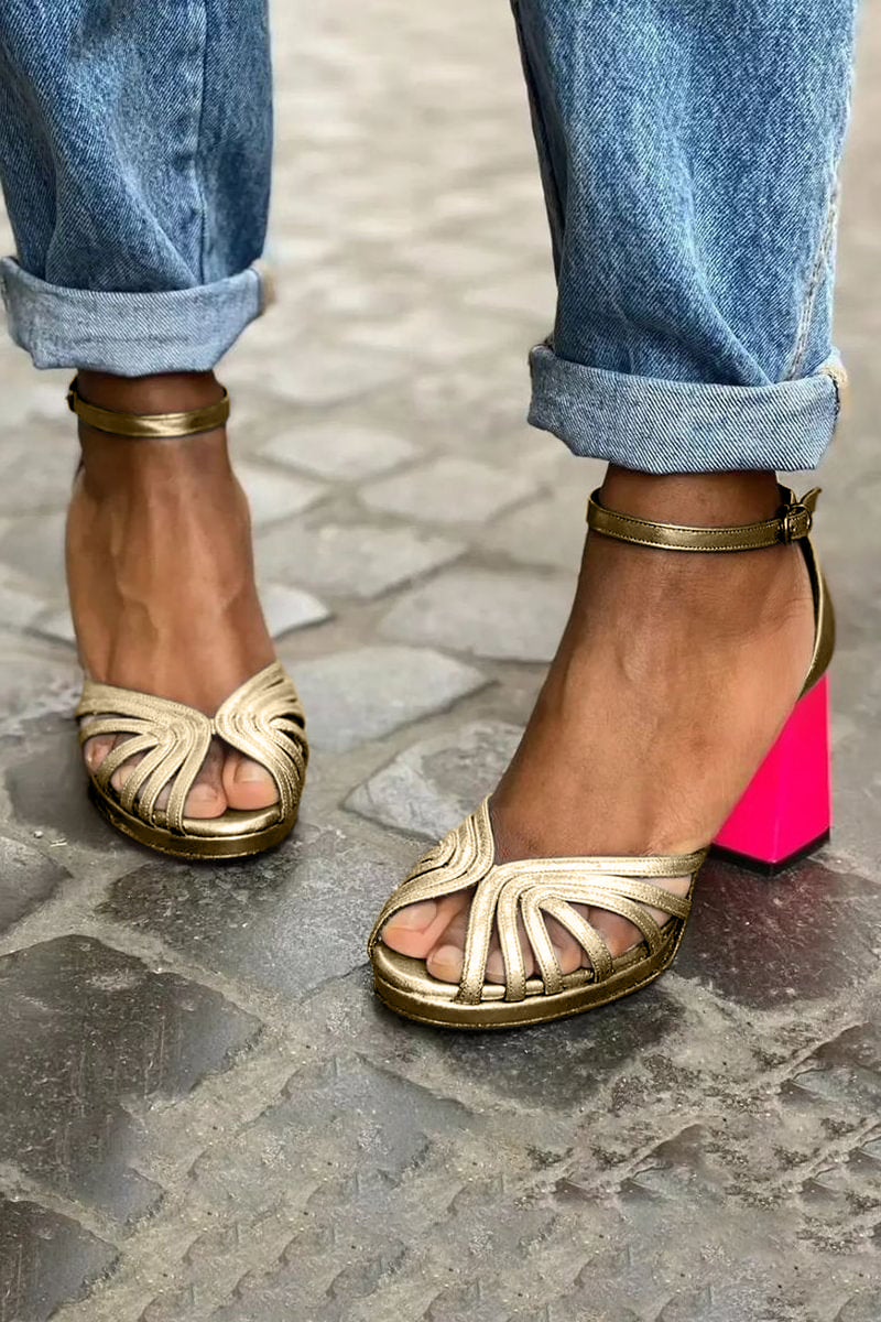Damen Elegante Modische Sandalen | Blockabsatz