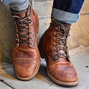 Men’s Elegante Kunstläder Stiefeletten | Warm