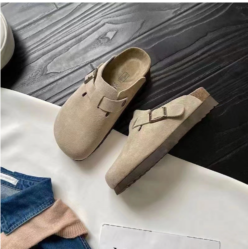 Schlupfclogs Aus Pu-Leder | Verstellbare Schnalle Für Komfort Und Stil