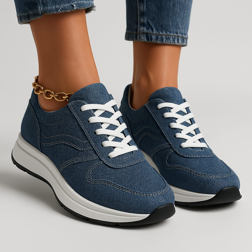 Diana Sneaker | Bequemer Denim-Sneaker mit orthopädischer Sohle