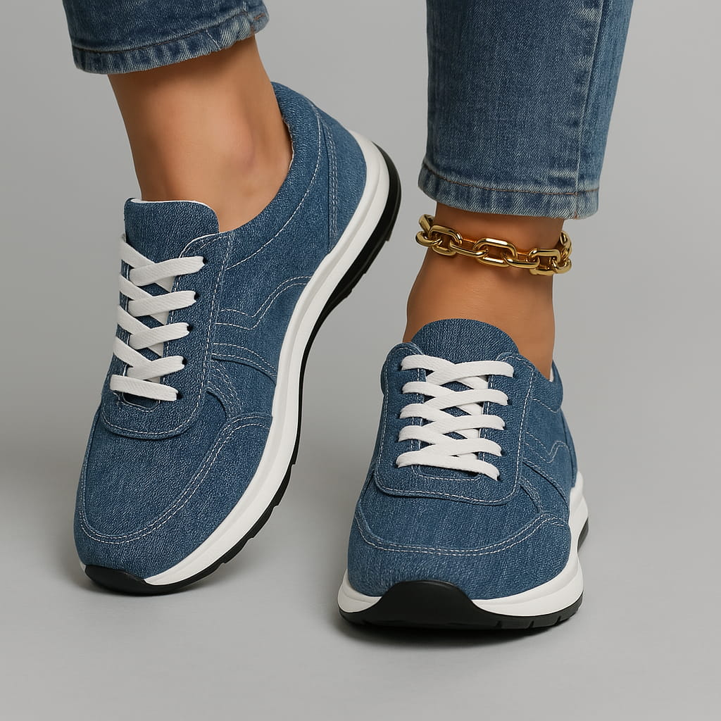 Diana Sneaker | Bequemer Denim-Sneaker mit orthopädischer Sohle