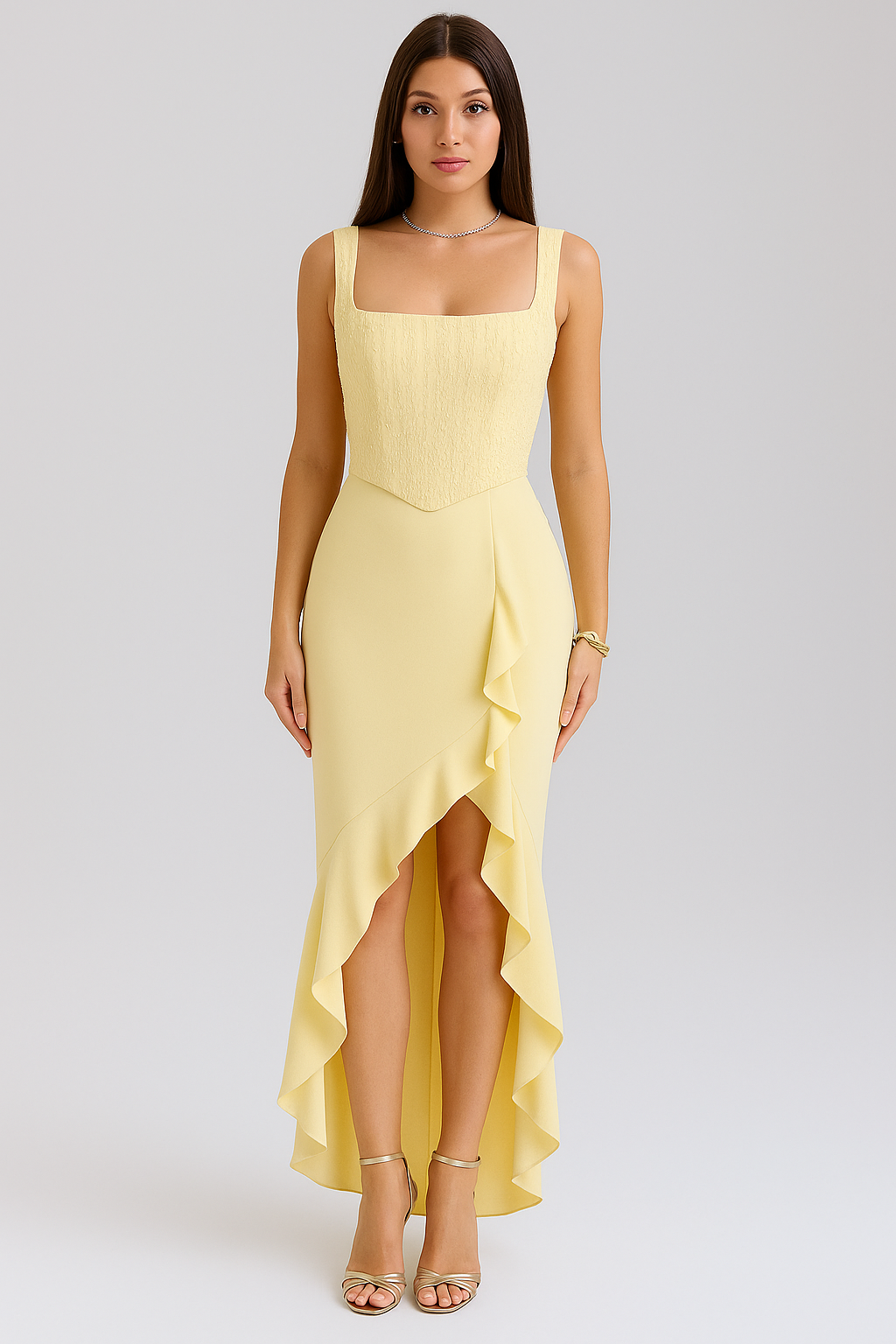 Damen Romantisches Elegantes Kleid | Midi