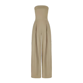 Damen Eleganter Trägerloser Jumpsuit | Weitbeiniger Schnitt