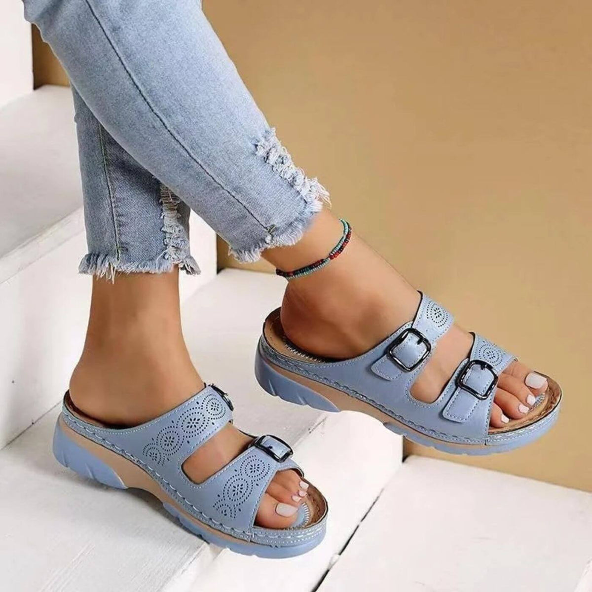 Mara | Orthopädische Sandalen mit doppelter Schnalle
