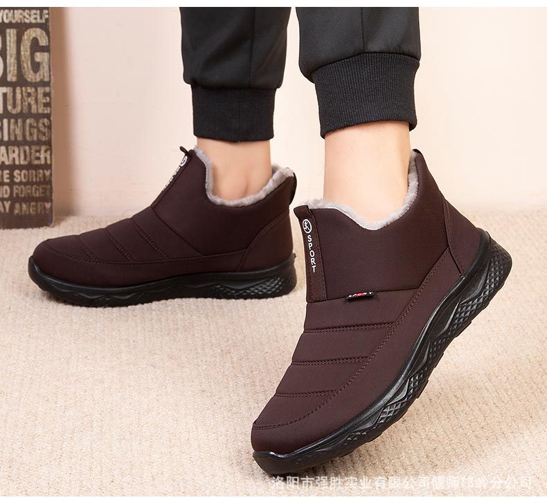 Damen Schneestiefel – Winterschuhe für Frauen – Warm gefütterte Winterstiefeletten – Outdoor Reißverschluss Wasserdicht Zum Hineinschlüpfen Bequeme Schuhe