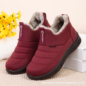 Damen Schneestiefel – Winterschuhe für Frauen – Warm gefütterte Winterstiefeletten – Outdoor Reißverschluss Wasserdicht Zum Hineinschlüpfen Bequeme Schuhe