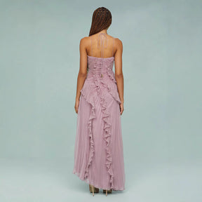 Damen Lockeres Flieder Kleid | Midi