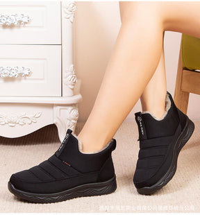 Damen Schneestiefel – Winterschuhe für Frauen – Warm gefütterte Winterstiefeletten – Outdoor Reißverschluss Wasserdicht Zum Hineinschlüpfen Bequeme Schuhe