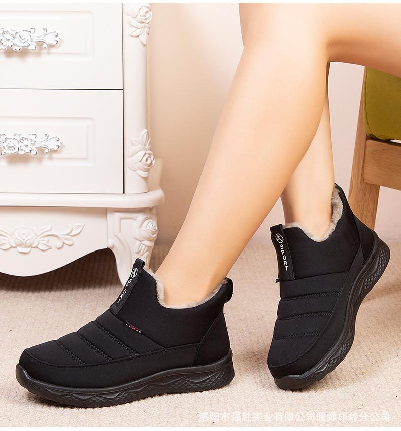 Damen Schneestiefel – Winterschuhe für Frauen – Warm gefütterte Winterstiefeletten – Outdoor Reißverschluss Wasserdicht Zum Hineinschlüpfen Bequeme Schuhe