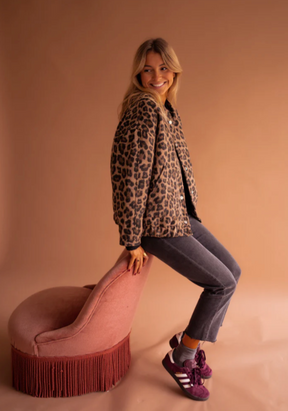 Leona | Bequeme Leopard-Bomberjacke für Alltag und Freizeit