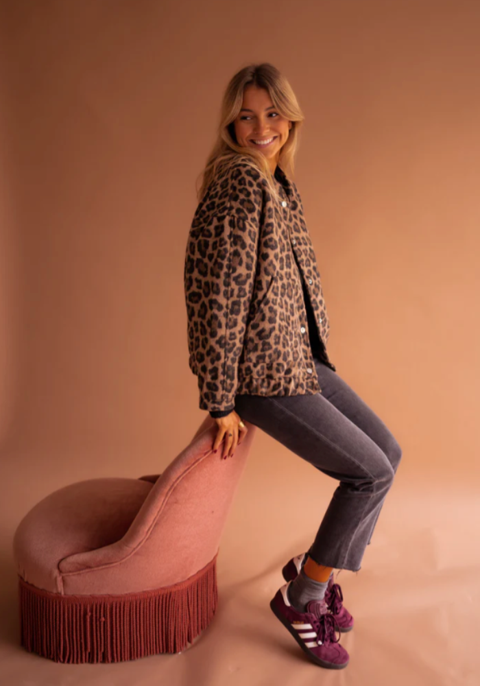 Leona | Bequeme Leopard-Bomberjacke für Alltag und Freizeit