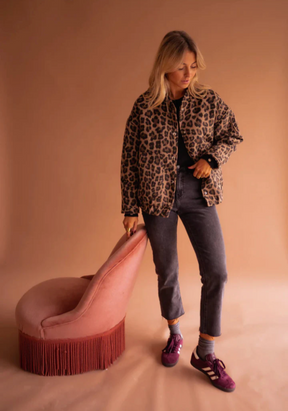 Leona | Bequeme Leopard-Bomberjacke für Alltag und Freizeit