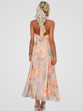 Damen Elegantes Blumenkleid | Midi