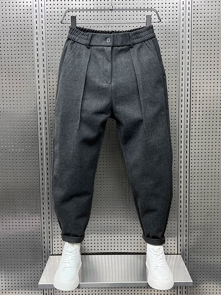 Herren Elegante Melierte Hose | Modern