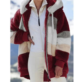 Damen Fleece Jacke | Mit Kapuze