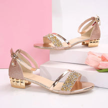 Jolina | Glitzer-Sandalette - Glamour &amp; Komfort